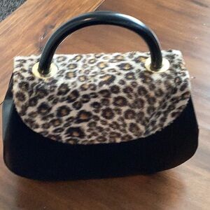New never used! Vegan leather & vegan fur small bag